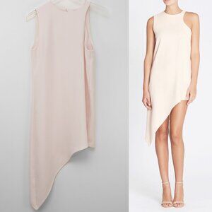 IRO "Away" Dress Sleeveless Asymmetrical Hem Mini Powder Blush Pink Size 38